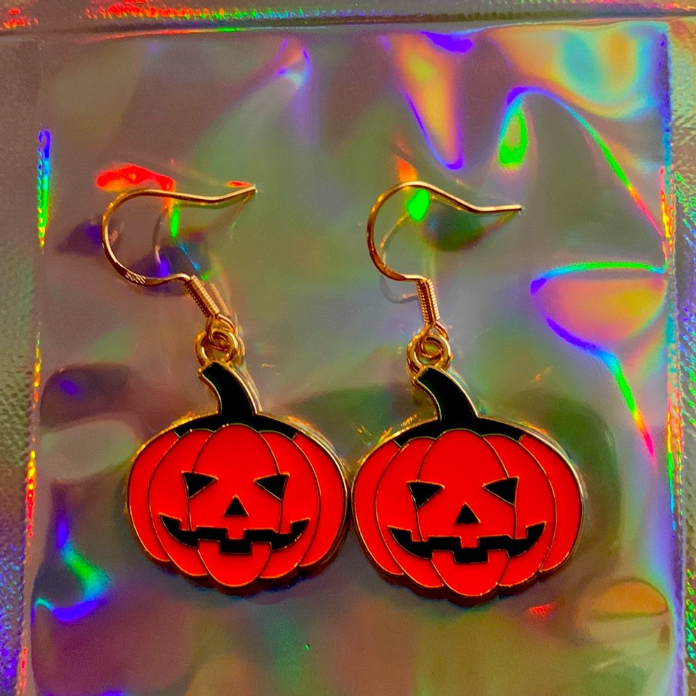 Halloween pumpkin earrings
